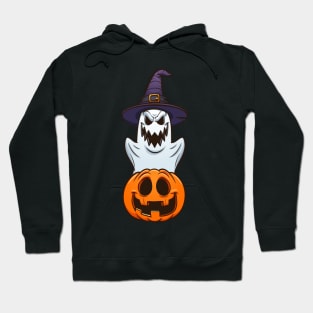 Halloween ghost and pumpkin Hoodie